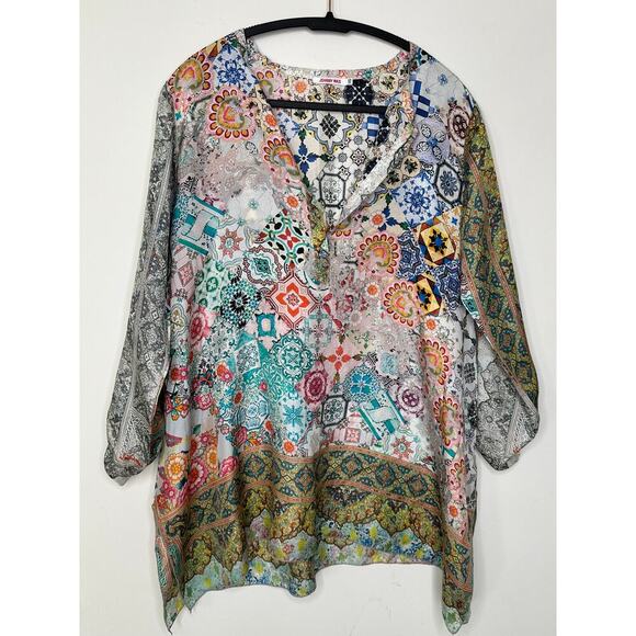 Johnny Was Pearce Blaire Silk Blouse XS - Picture 1 of 5